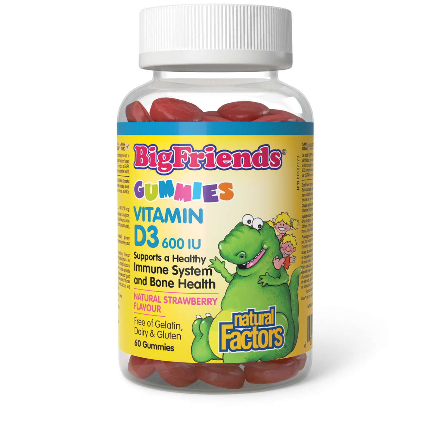 Natural Factors - BIG FRIENDS VITAMIN D3 GUMMIES - 600 IU