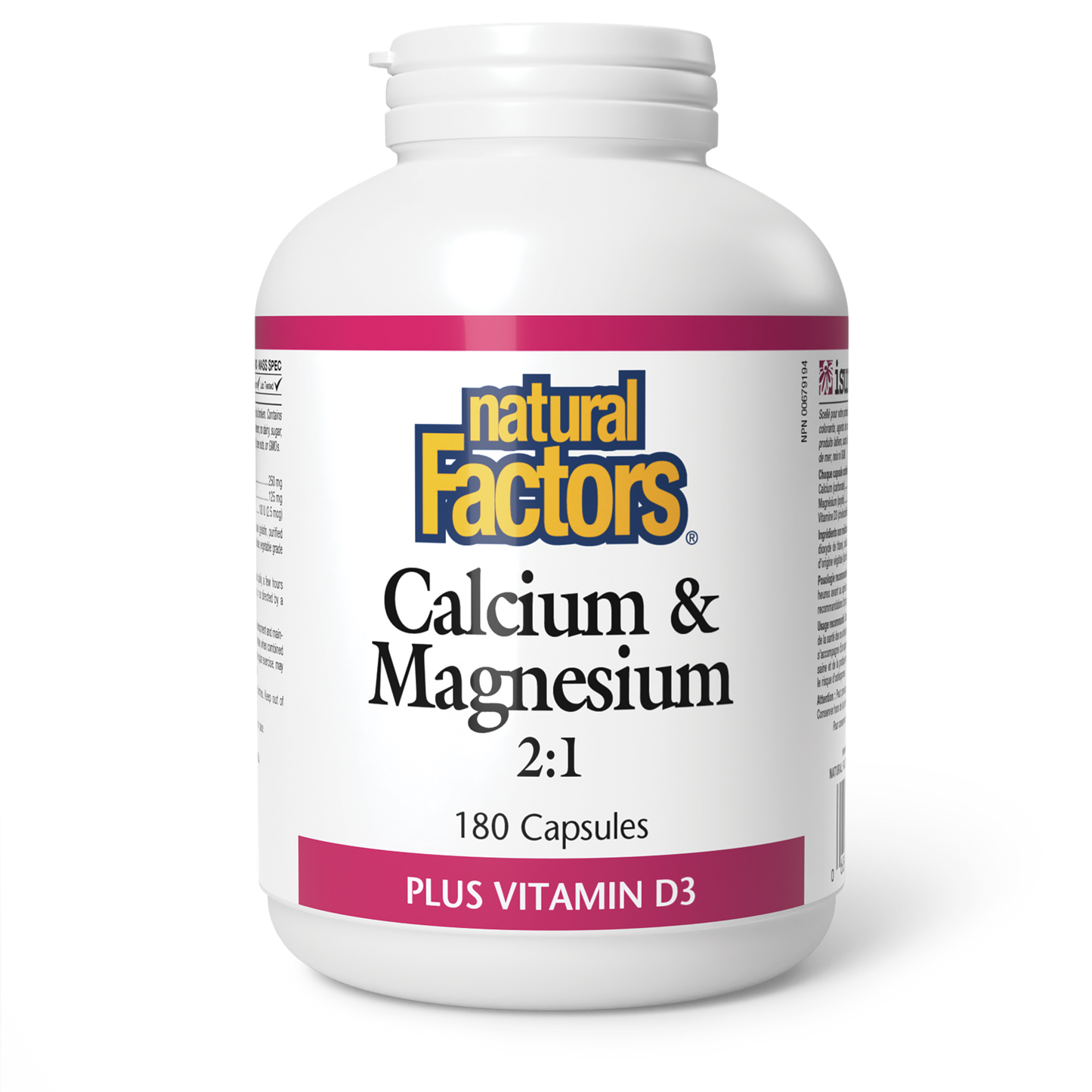 Natural Factors - CALCIUM & MAGNESIUM 2:1 plus VITAMIN D3