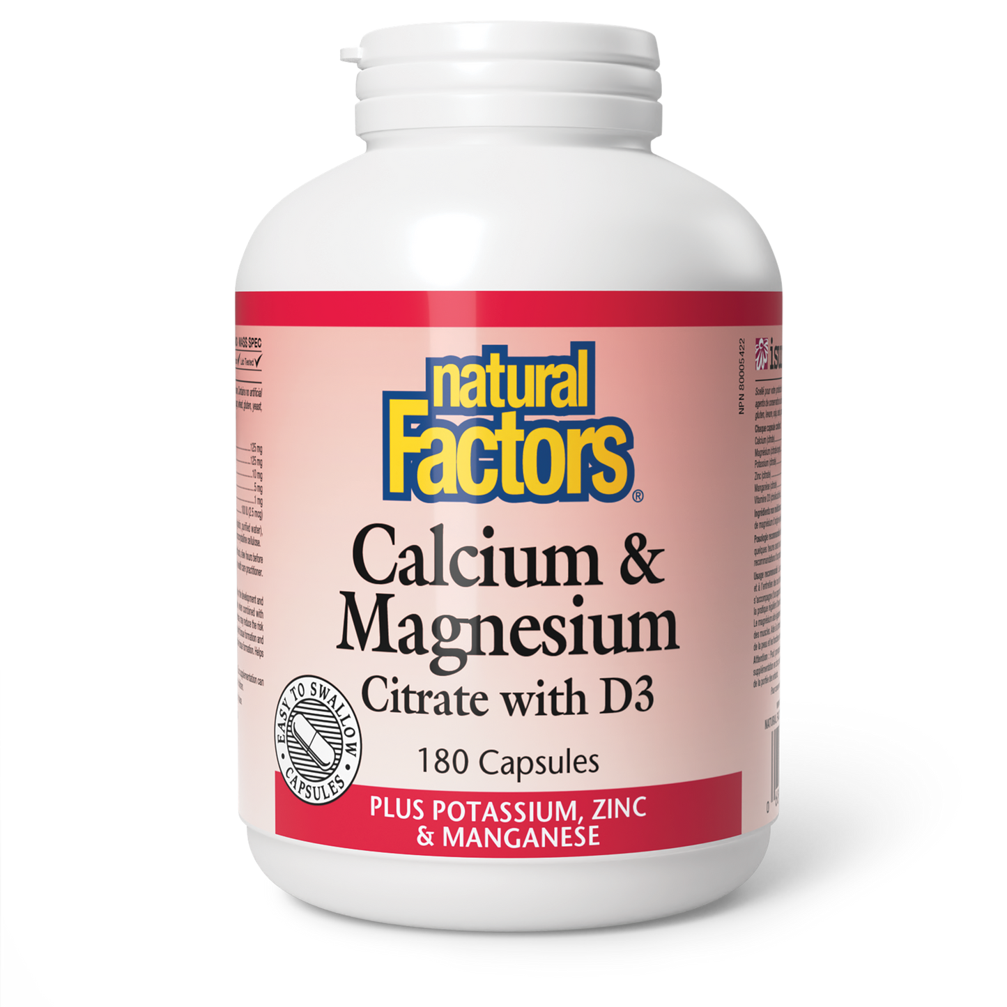 Natural Factors - CALCIUM & MAGNESIUM CITRATE with D3