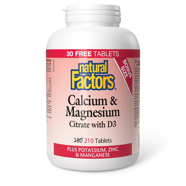 Thumbnail of Natural Factors - CALCIUM & MAGNESIUM CITRATE with D3 - Bonus Size