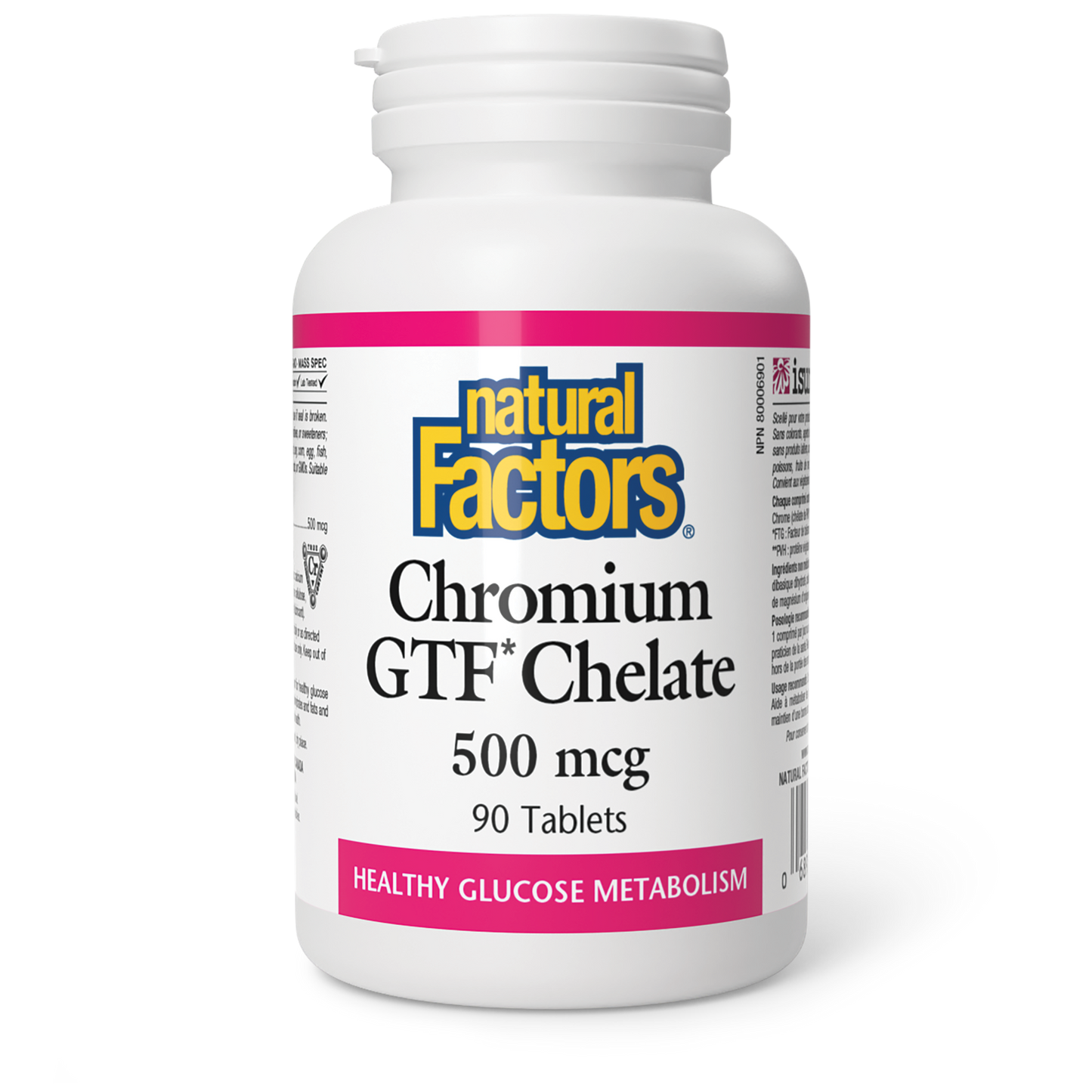 Natural Factors - CHROMIUM GTF CHELATE - 500 mcg