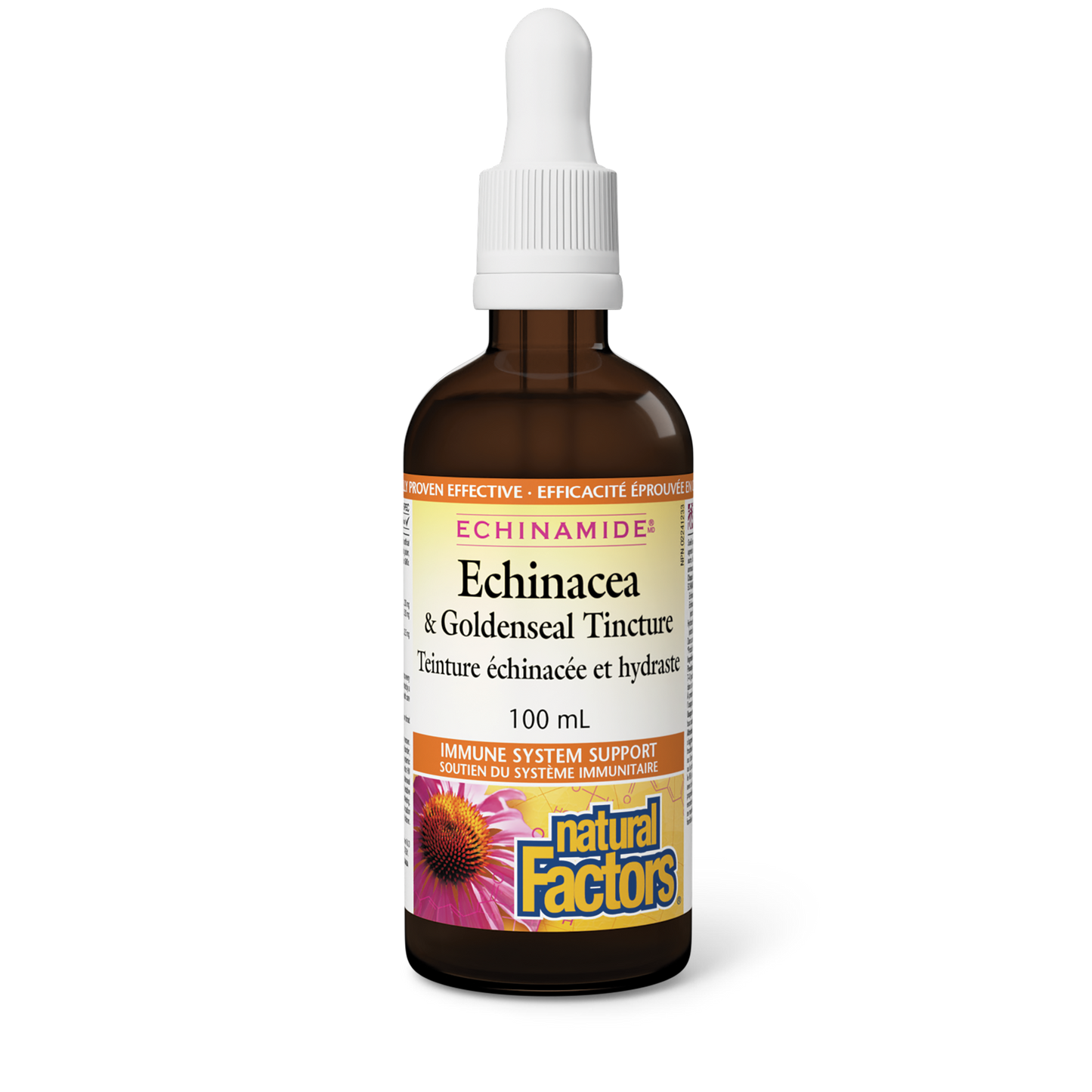 Natural Factors - ECHINAMIDE ECHINACEA & GOLDENSEAL TINCTURE