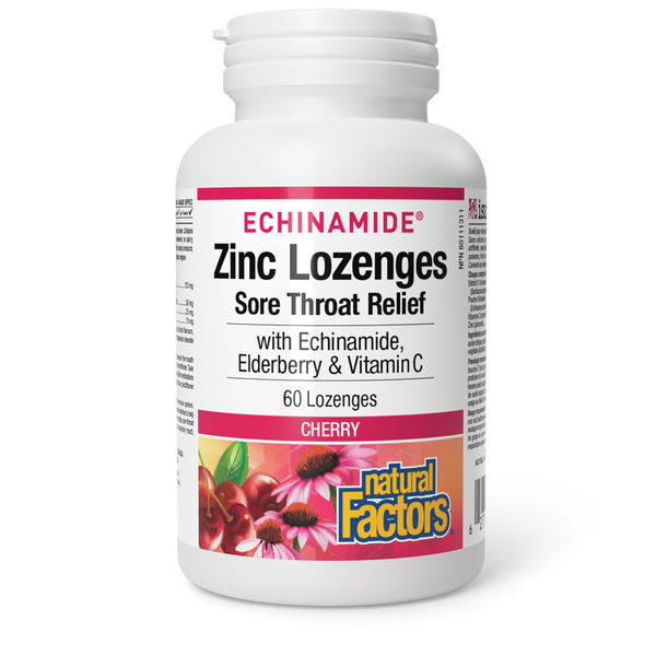 Thumbnail of Natural Factors - ECHINAMIDE ZINC LOZENGES SORE THROAT RELIEF - Cherry