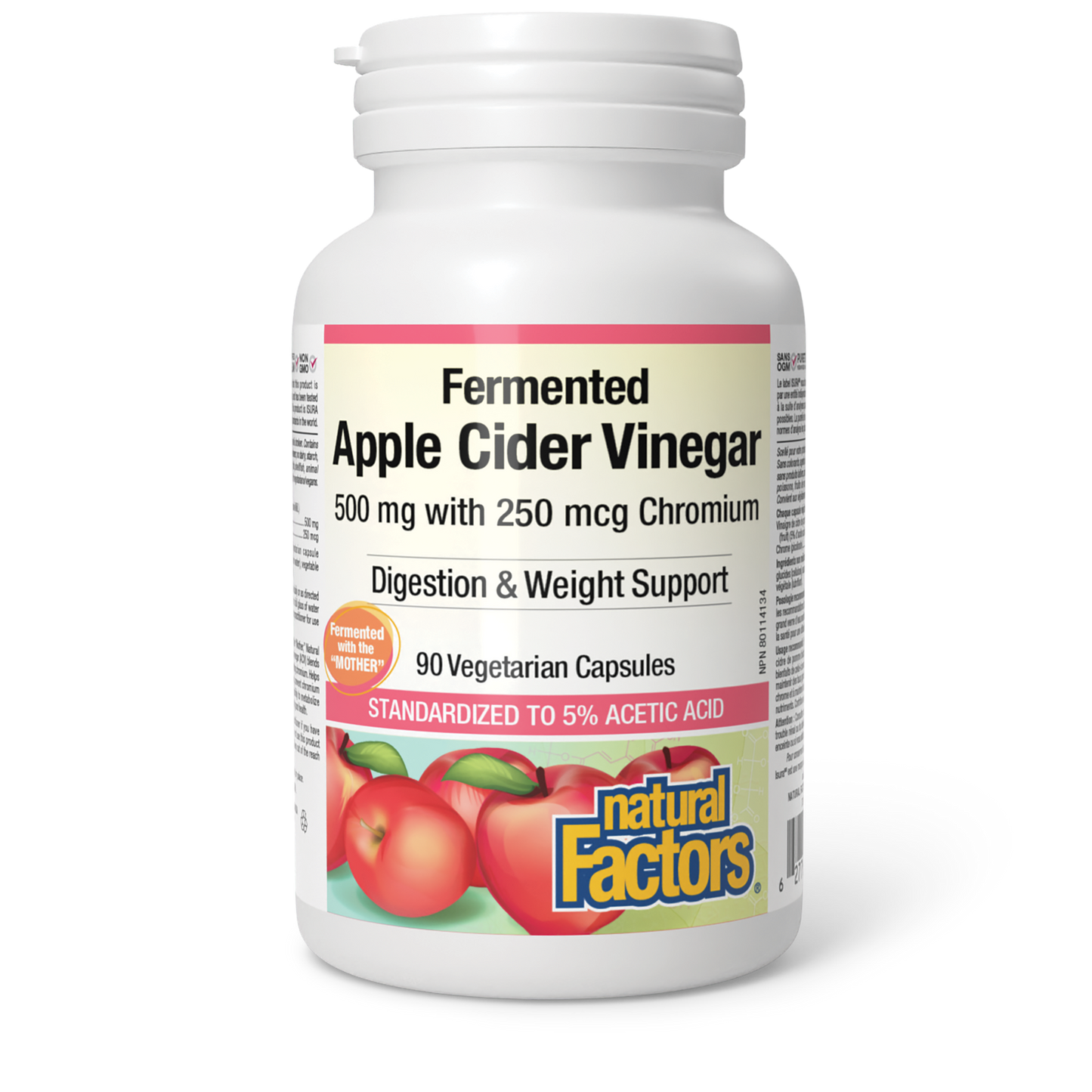 Natural Factors - FERMENTED APPLE CIDER VINEGAR WITH CHROMIUM