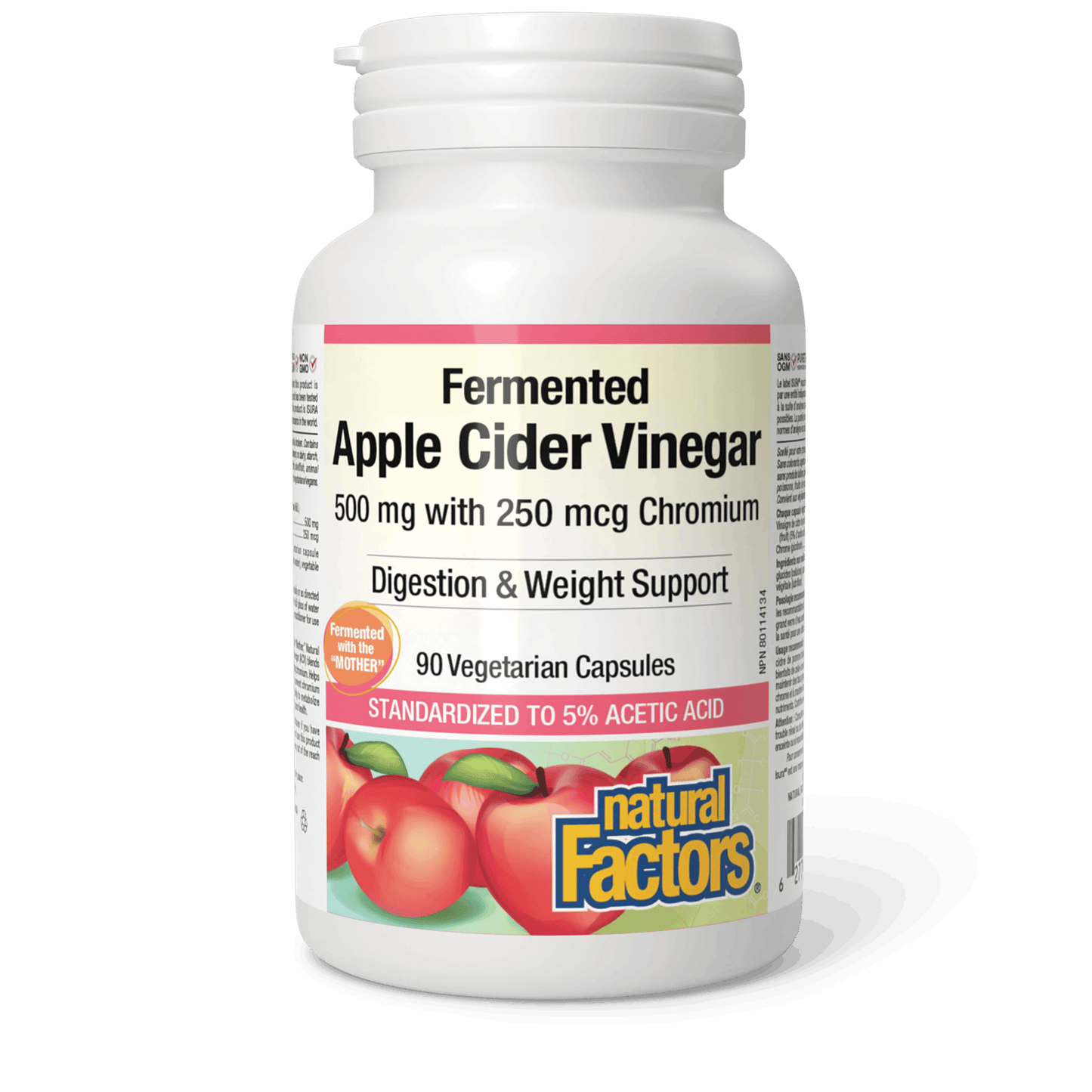 Natural Factors - FERMENTED APPLE CIDER VINEGAR WITH CHROMIUM