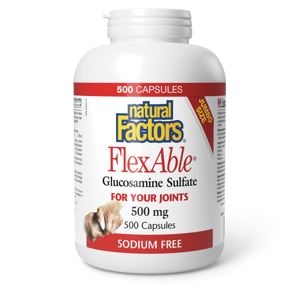 Thumbnail of Natural Factors - FLEXABLE GLUCOSAMINE SULFATE - Sodium Free - JUMBO SIZE