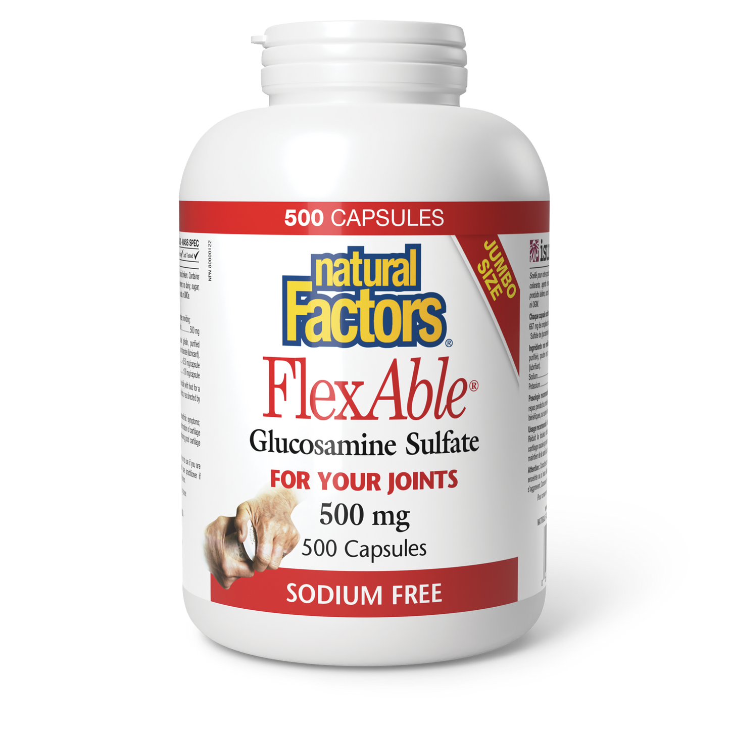 Natural Factors - FLEXABLE GLUCOSAMINE SULFATE - Sodium Free - JUMBO SIZE