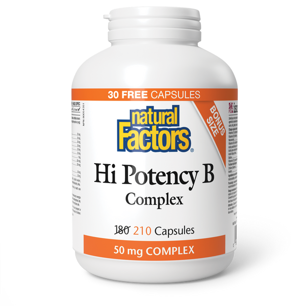 Natural Factors - HI POTENCY B COMPLEX - 50 mg - Bonus Size