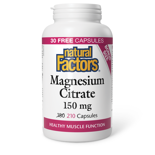 Thumbnail of Natural Factors - MAGNESIUM CITRATE - 150 mg - Bonus Size