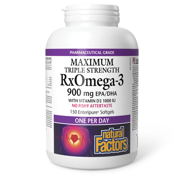 Thumbnail of Natural Factors - MAXIMUM TRIPLE STRENGTH RXOMEGA-3 WITH VITAMIN D3