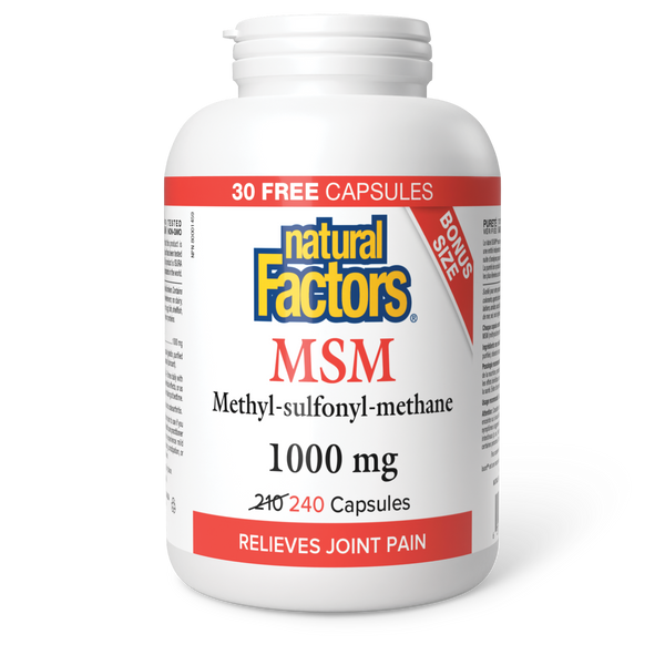 Thumbnail of Natural Factors - MSM - 1000 mg - Bonus Size