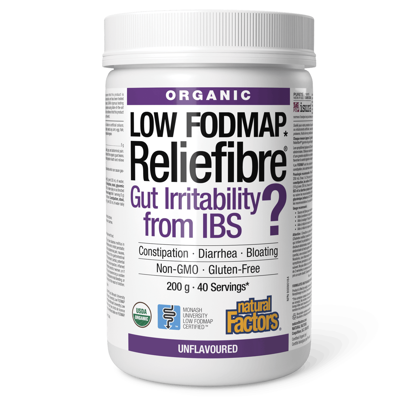 Natural Factors - ORGANIC RELIEFIBRE