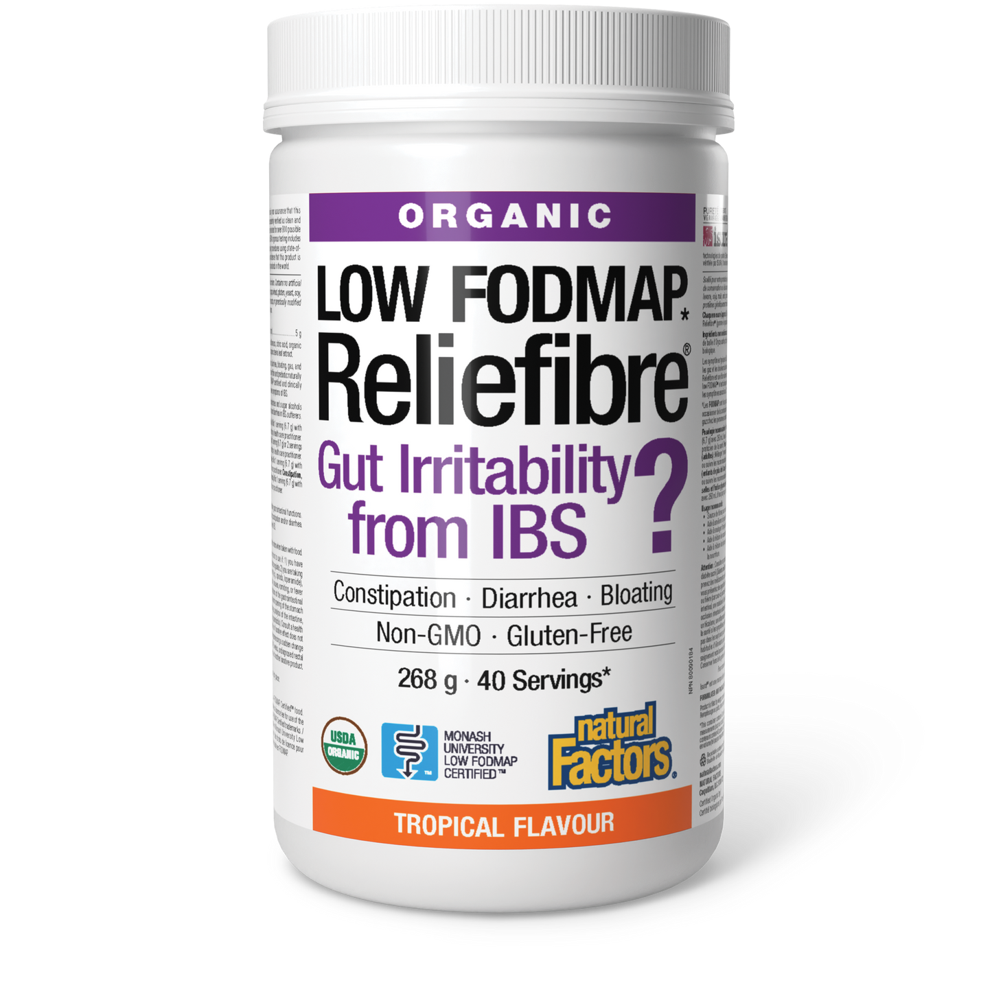 Natural Factors - ORGANIC RELIEFIBRE - Tropical