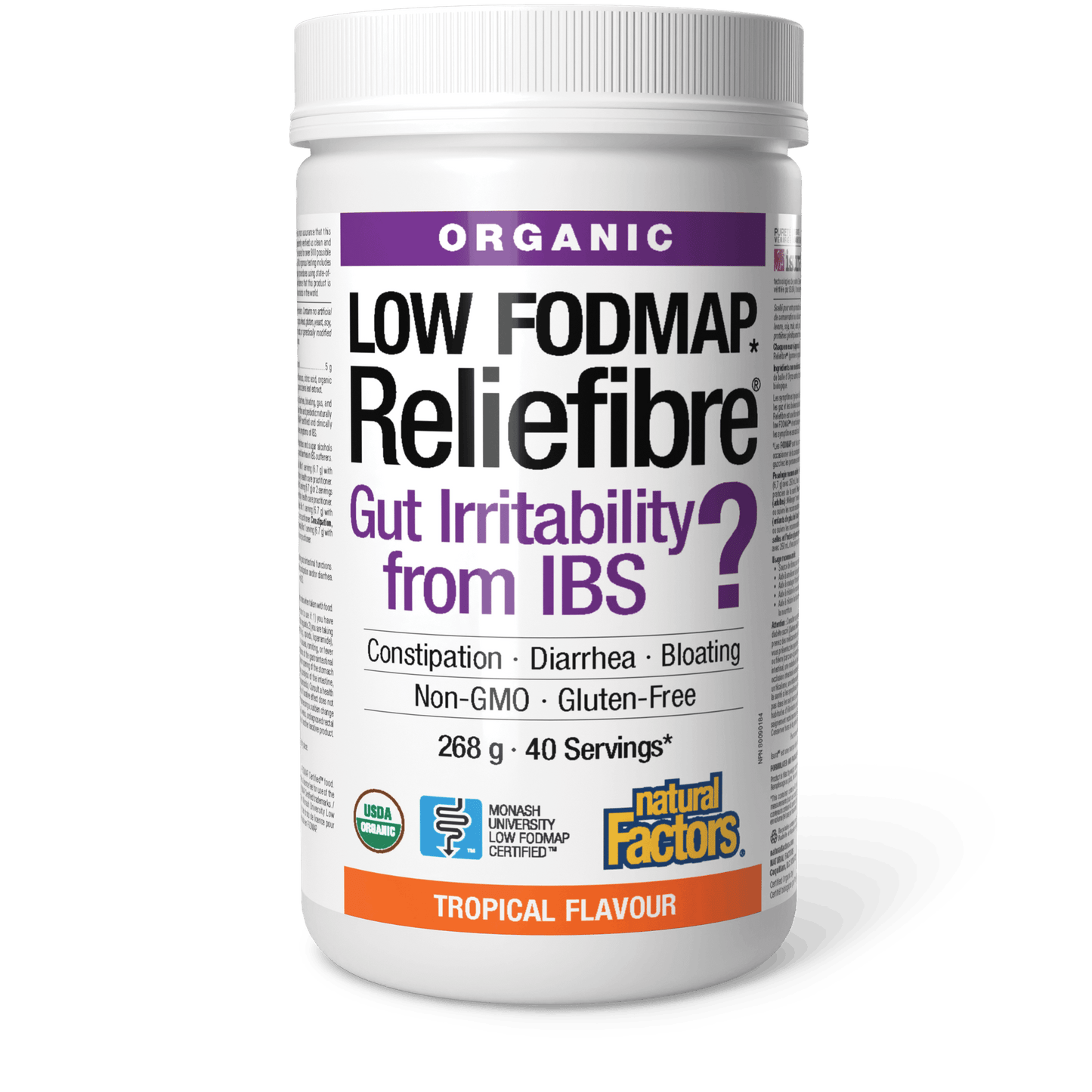 Natural Factors - ORGANIC RELIEFIBRE - Tropical