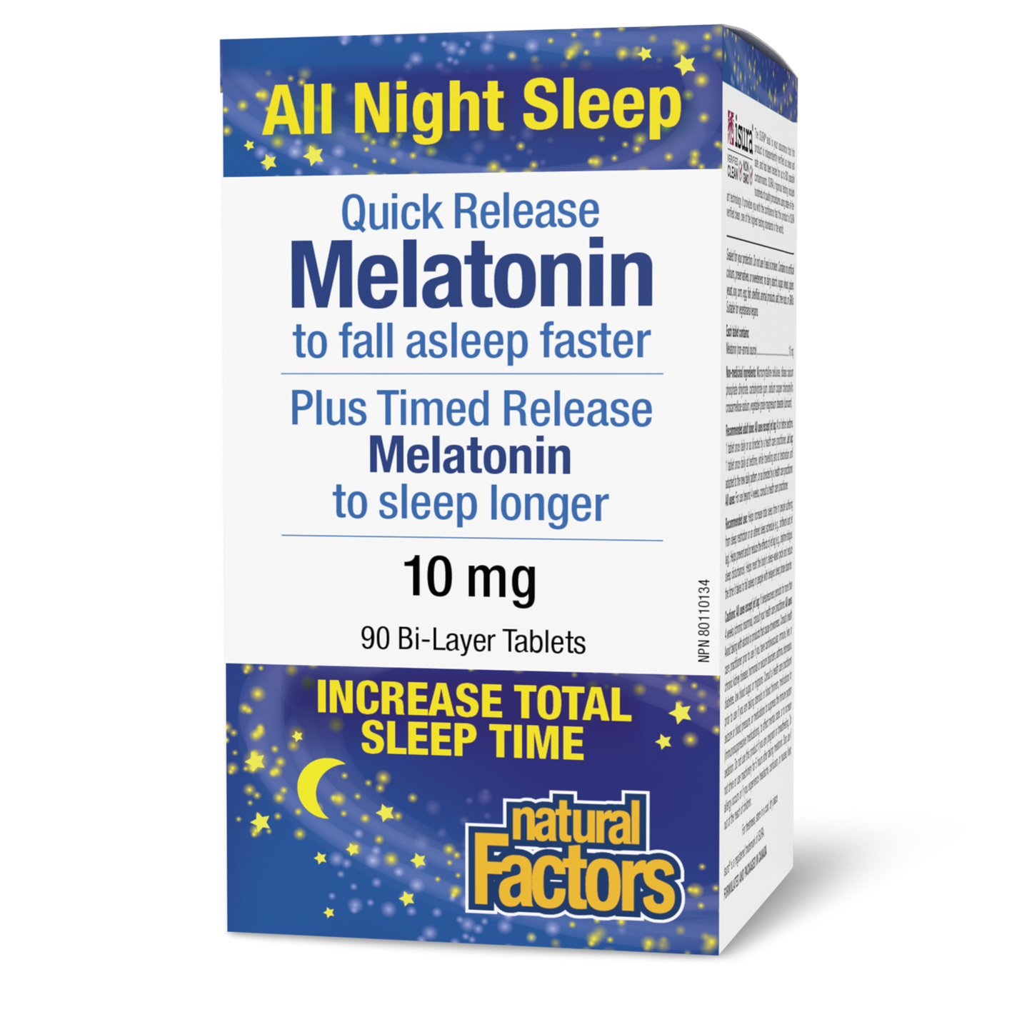 Natural Factors - MELATONIN QUICK RELEASE PLUS TIMED RELEASE - 10 mg