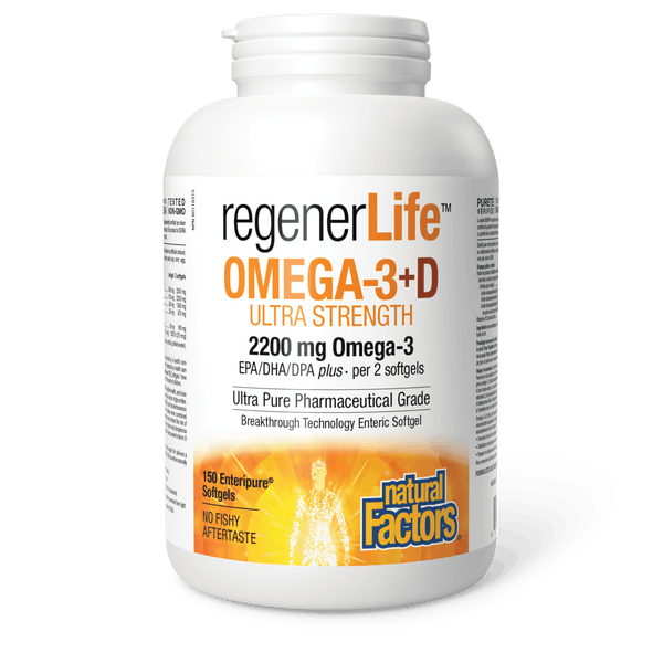 Thumbnail of Natural Factors - REGENERLIFE OMEGA-3+D ULTRA STRENGTH