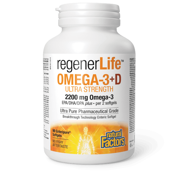 Thumbnail of Natural Factors - REGENERLIFE OMEGA-3+D ULTRA STRENGTH