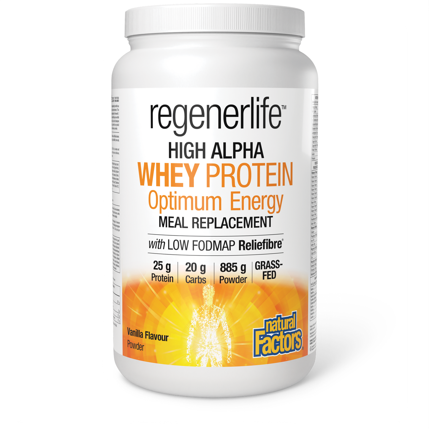 Natural Factors - REGENERLIFE HIGH ALPHA WHEY PROTEIN MEAL REPLACEMENT - Vanilla Flavour