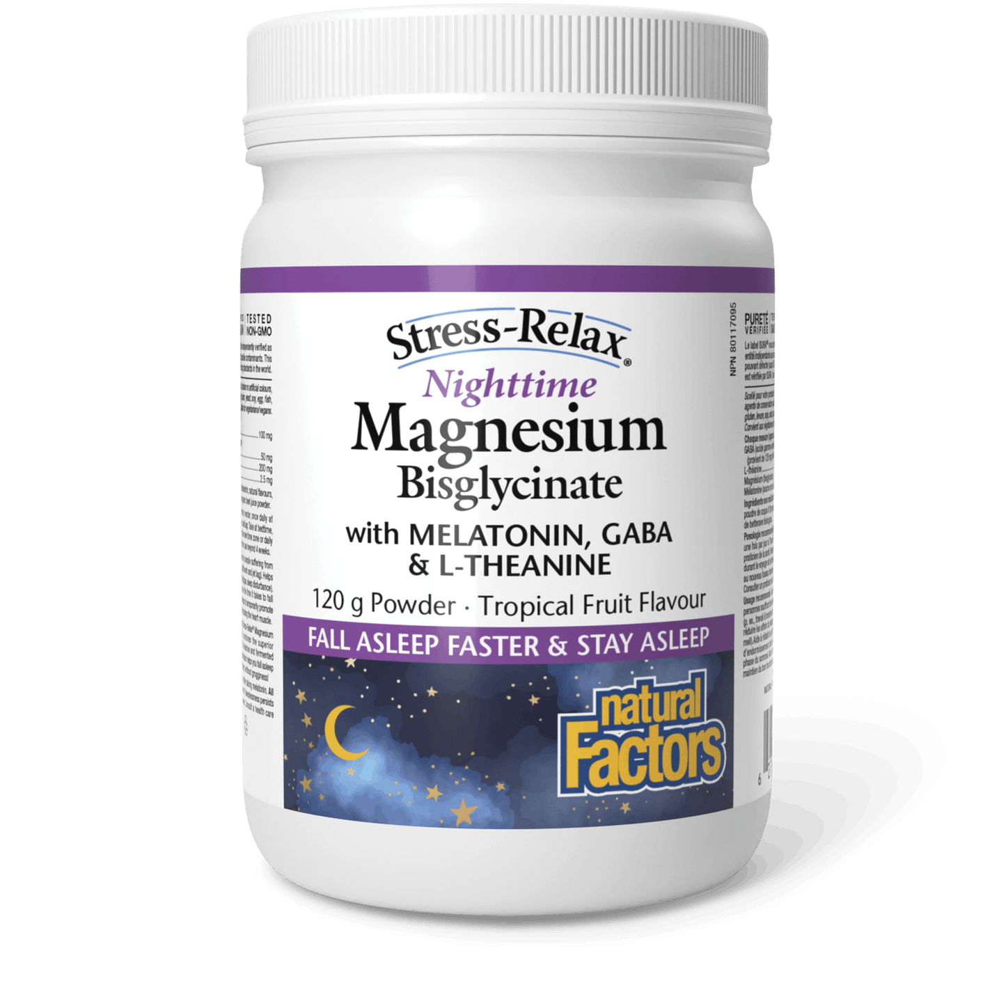 Natural Factors - STRESS-RELAX NIGHTTIME MAGNESIUM BISGLYCINATE