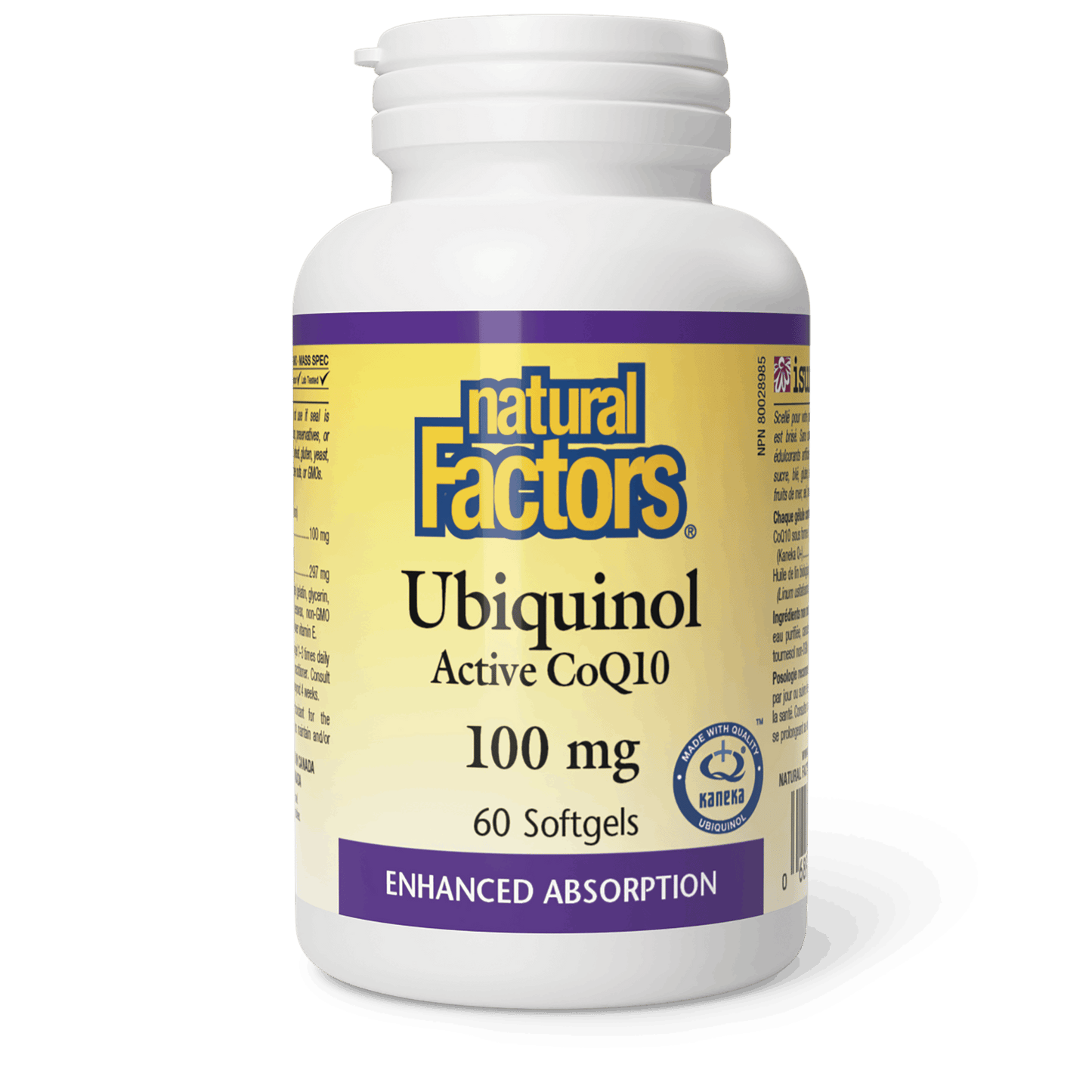 Natural Factors - UBIQUINOL ACTIVE COQ10 - 100 mg