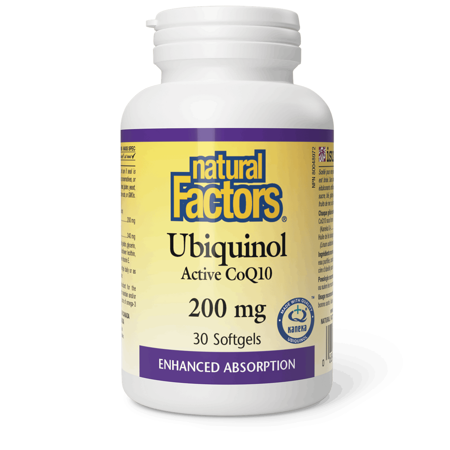 Natural Factors - UBIQUINOL ACTIVE COQ10 - 200 mg