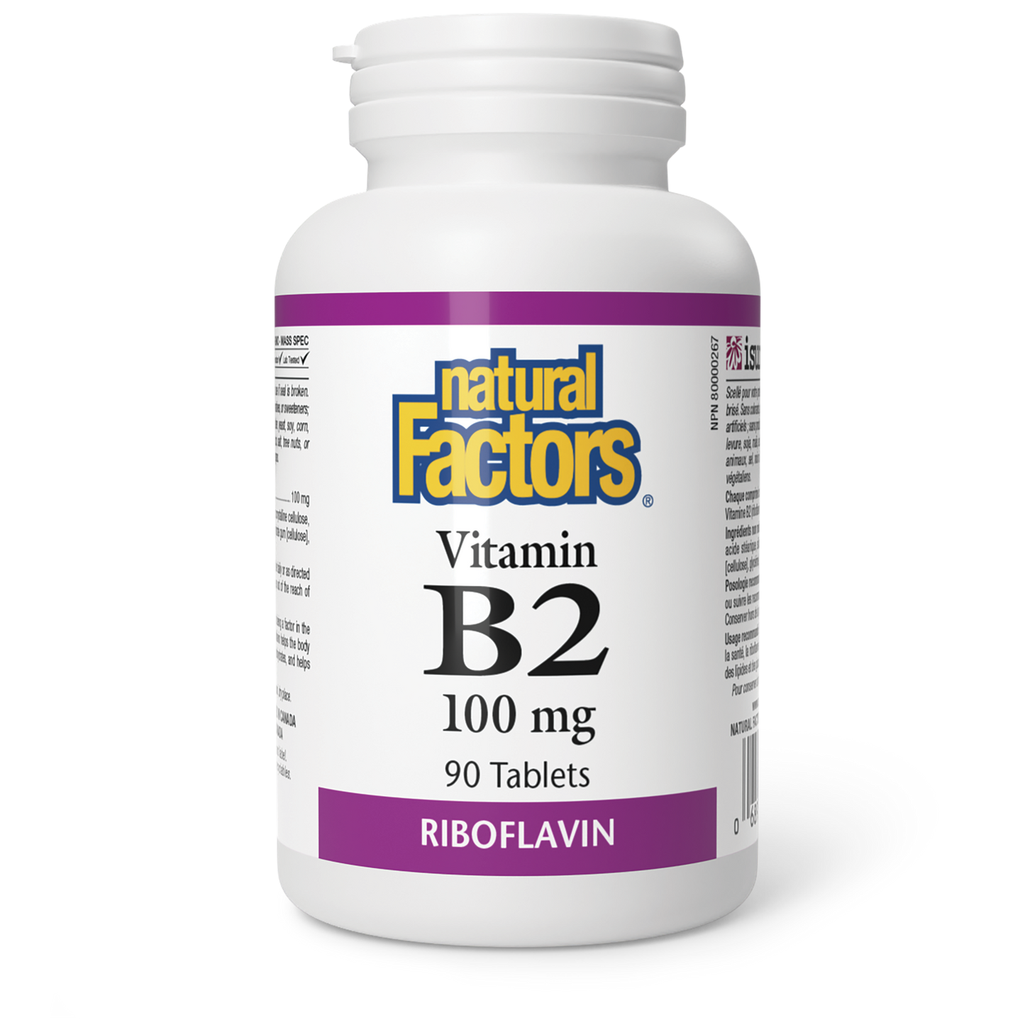 Natural Factors - VITAMIN B2 - 100 mg