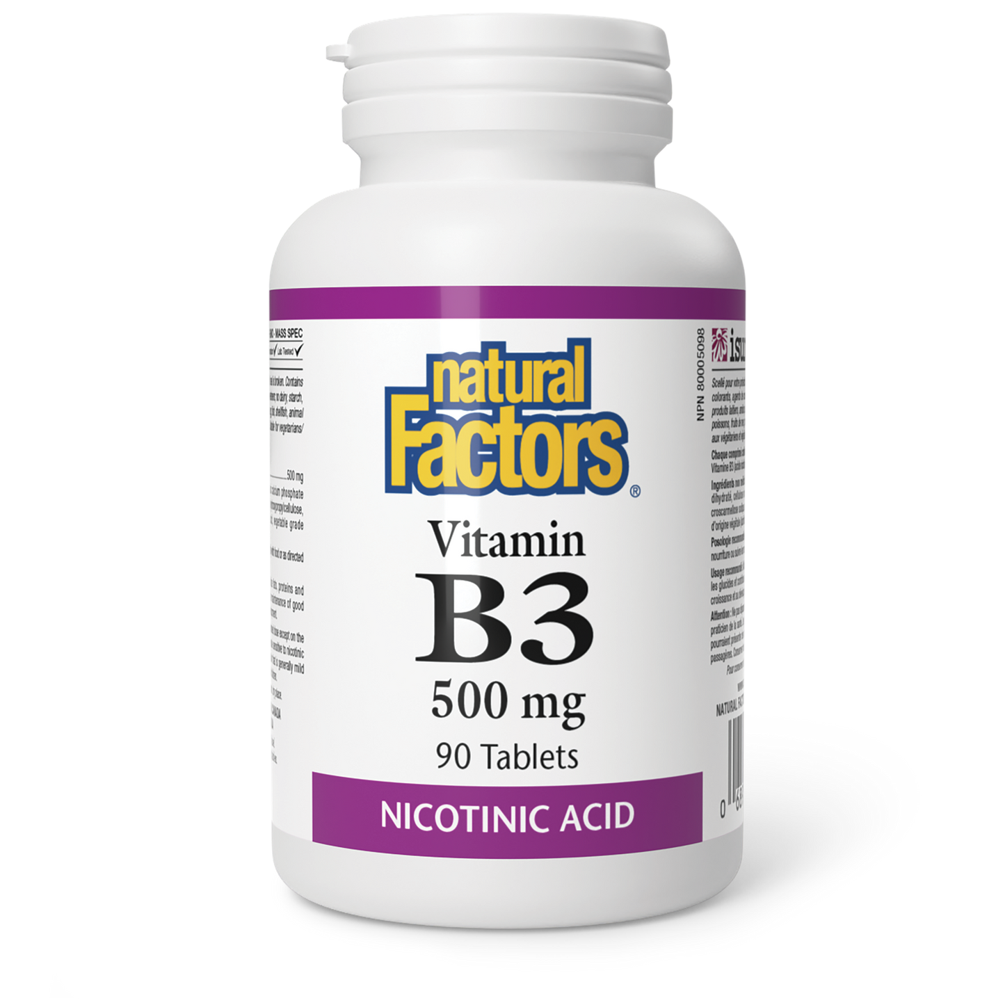 Natural Factors - VITAMIN B3 - 500 mg