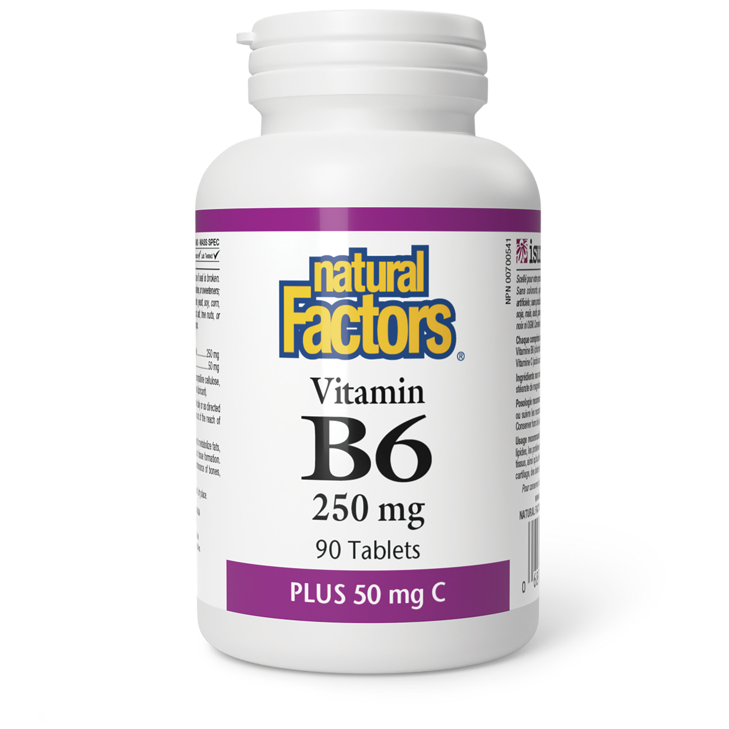 Natural Factors - VITAMIN B6 250 mg Plus C