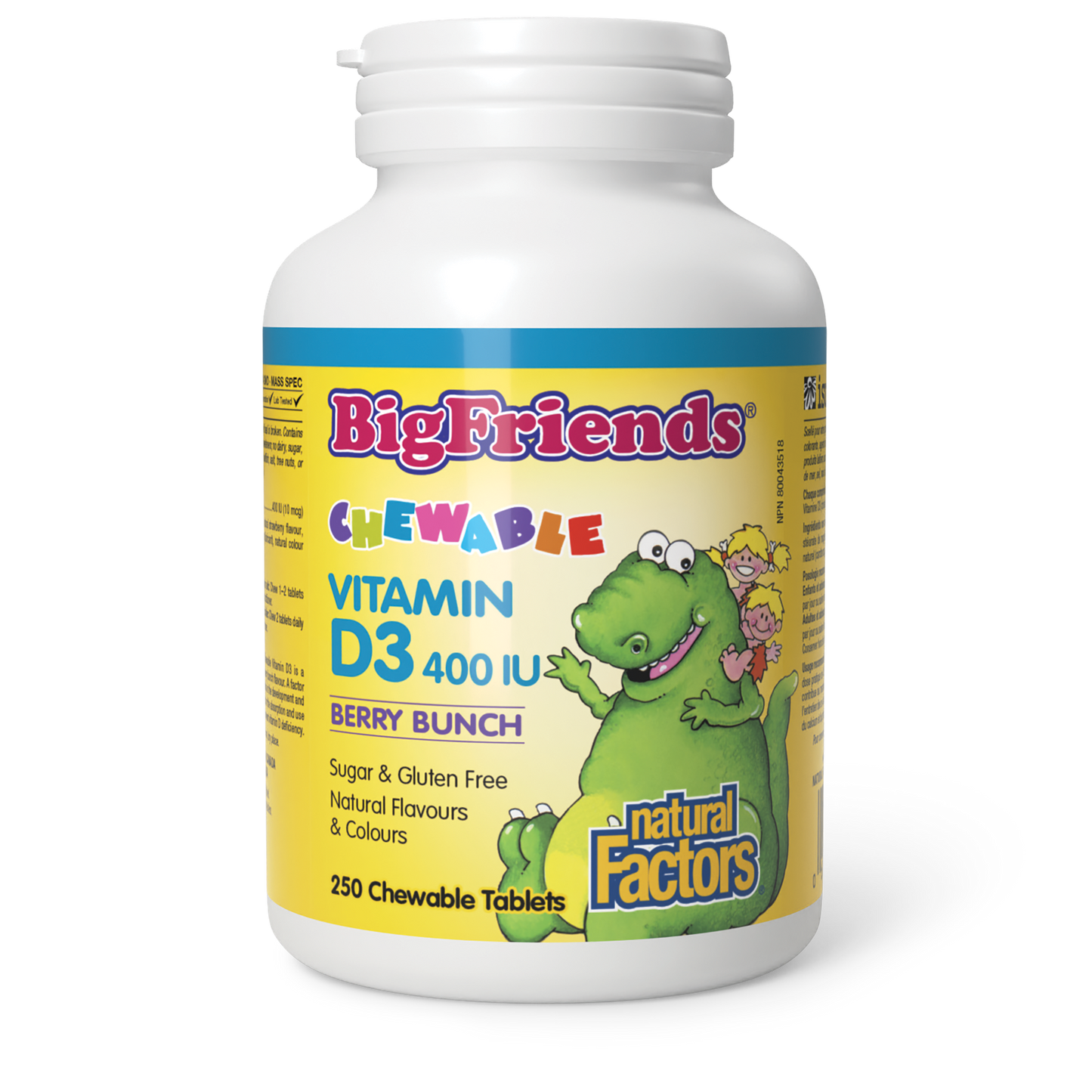 Natural Factors - BIG FRIENDS CHEWABLE VITAMIN D3 - 400 IU