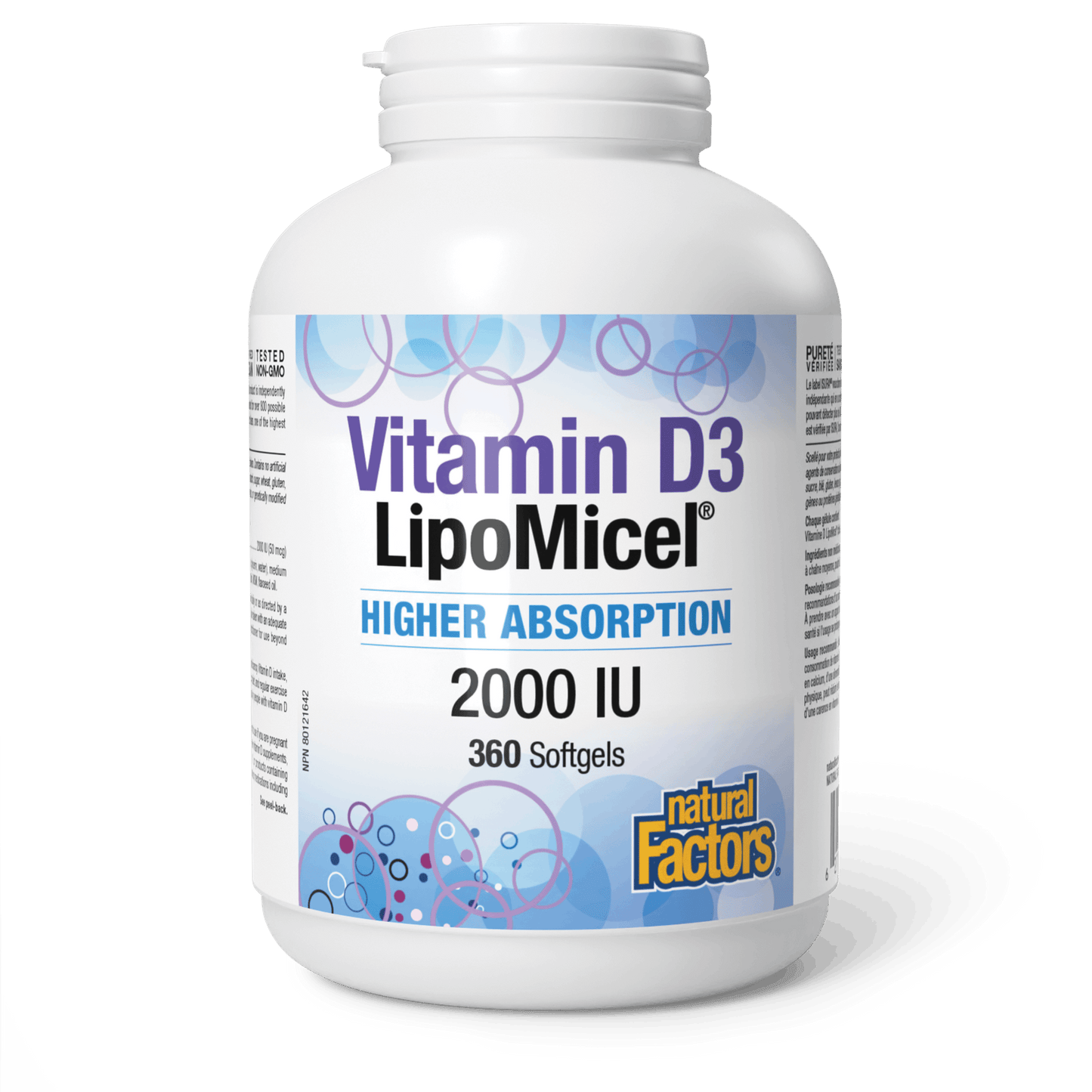 Natural Factors - VITAMIN D3 LIPOMICEL - 2000 IU