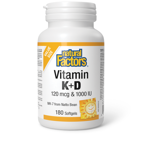 Thumbnail of Natural Factors - VITAMIN K + D - Bonus Size