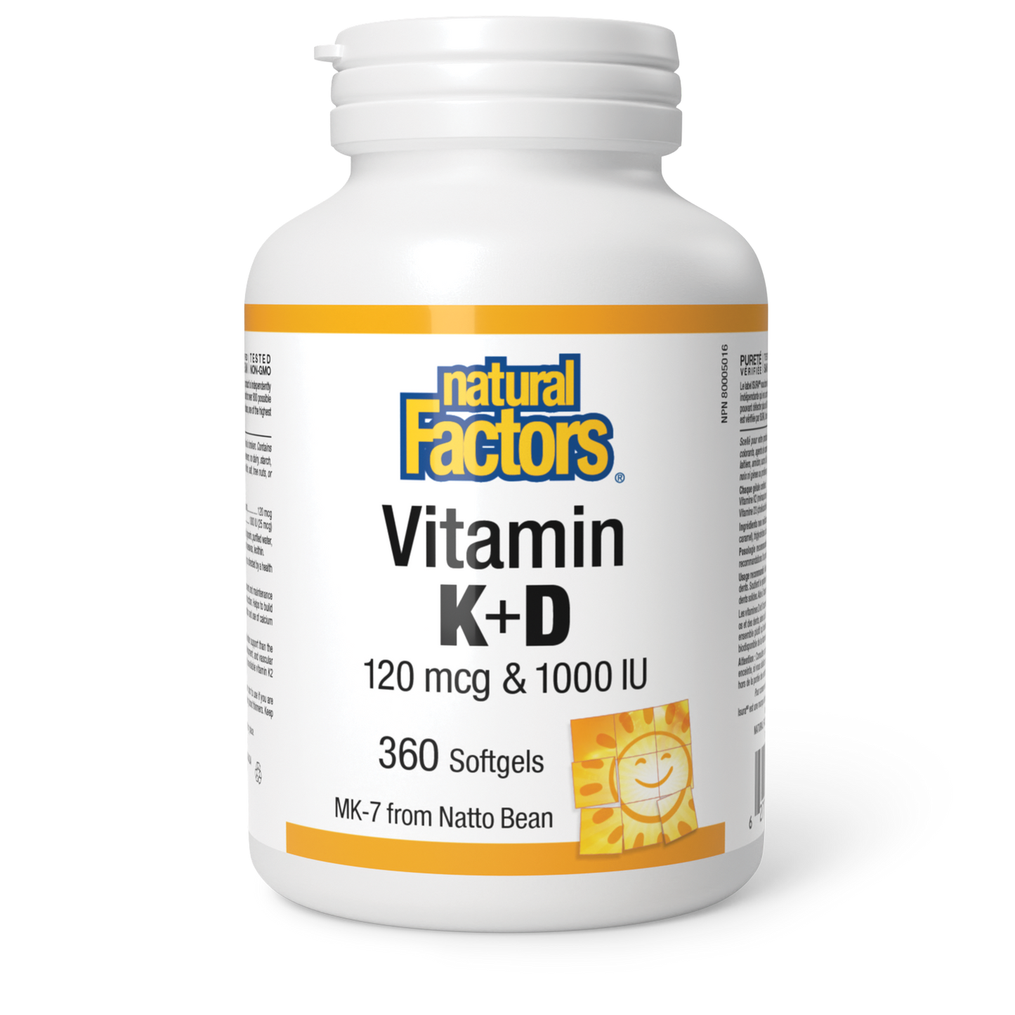 Natural Factors - VITAMIN K + D