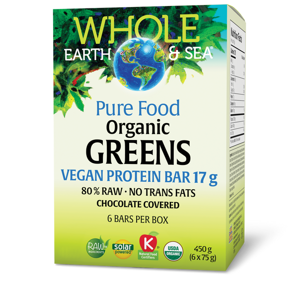 Thumbnail of Natural Factors - WHOLE EARTH & SEA ORGANIC VEGAN GREENS PROTEIN BAR