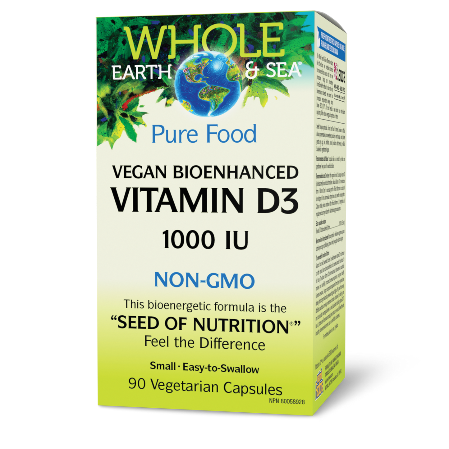 Natural Factors - WHOLE EARTH & SEA VEGAN BIOENHANCED VITAMIN D3