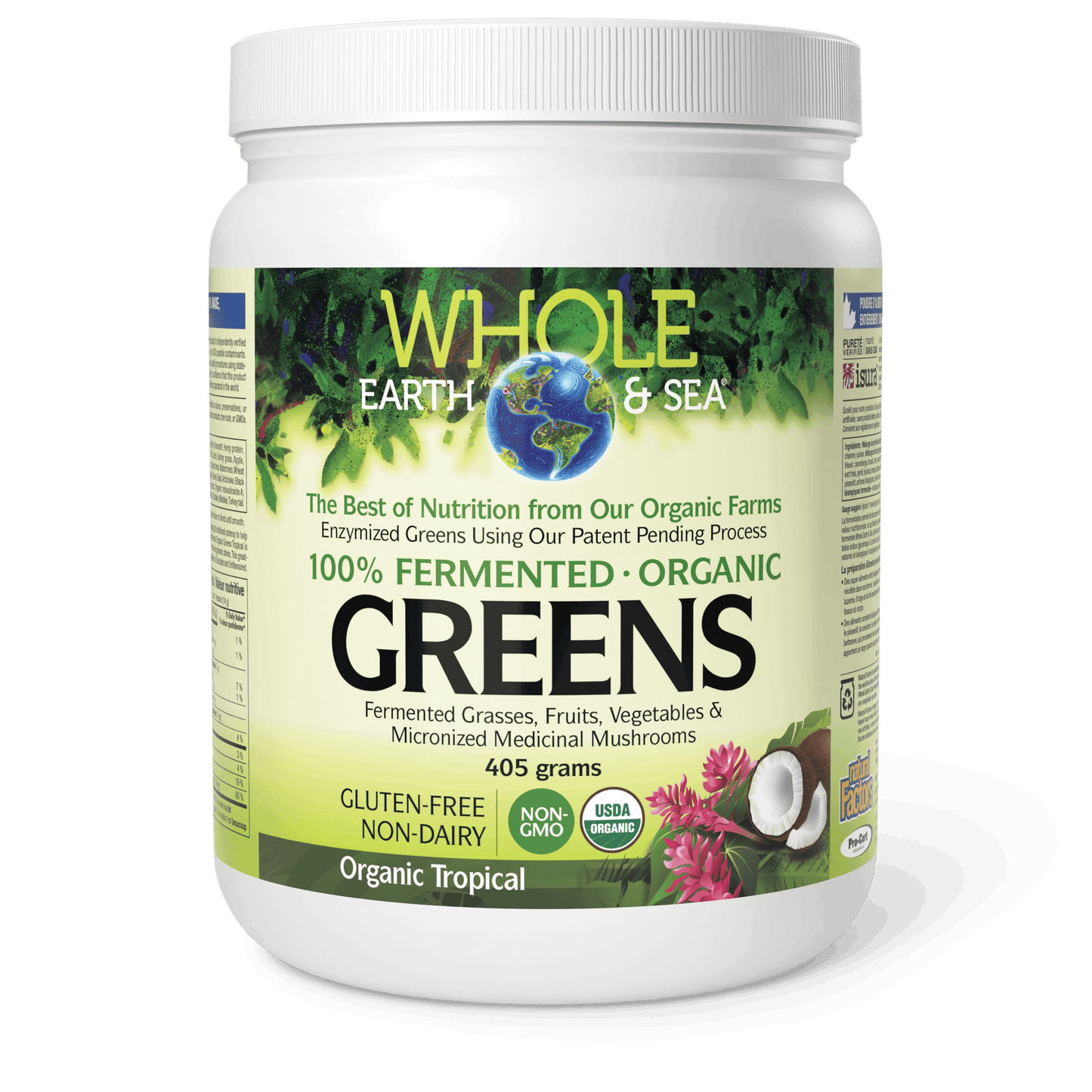 Natural Factors - WHOLE EARTH & SEA FERMENTED ORGANIC GREENS - Tropical