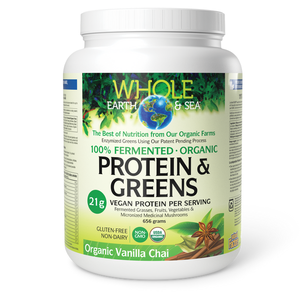 Thumbnail of Natural Factors - WHOLE EARTH & SEA FERMENTED ORGANIC PROTEIN & GREENS - Organic Vanilla Chai