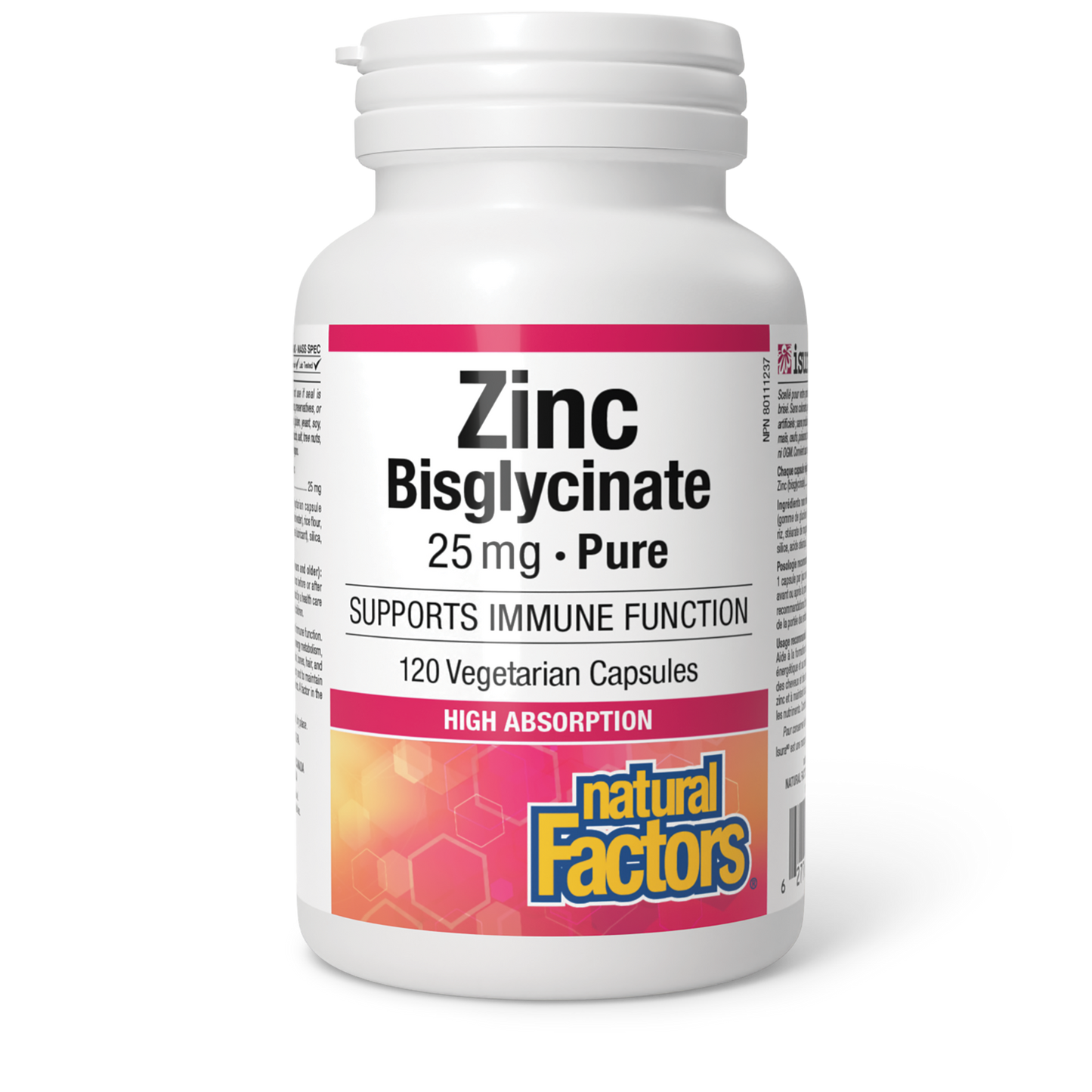 Natural Factors - ZINC BISGLYCINATE - 25 mg