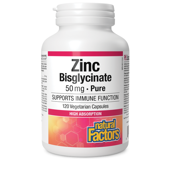 Thumbnail of Natural Factors - ZINC BISGLYCINATE - 50 mg