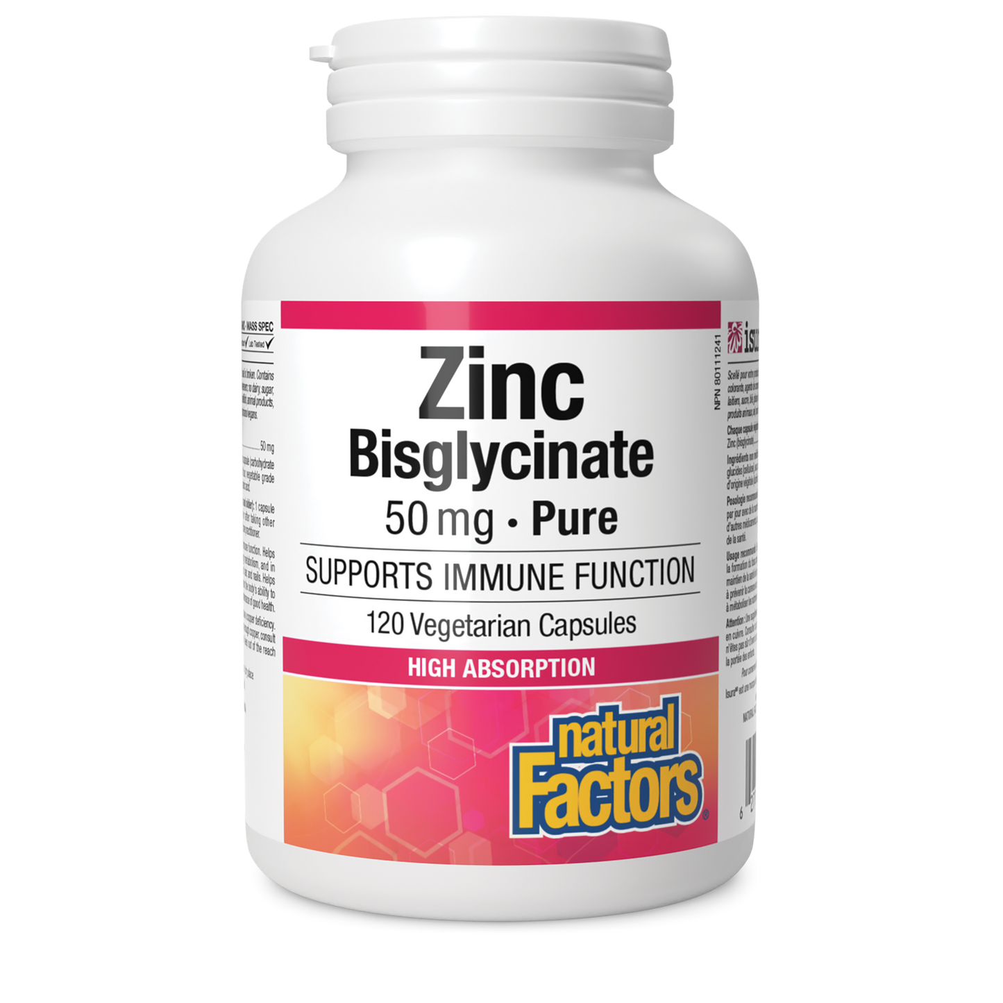 Natural Factors - ZINC BISGLYCINATE - 50 mg