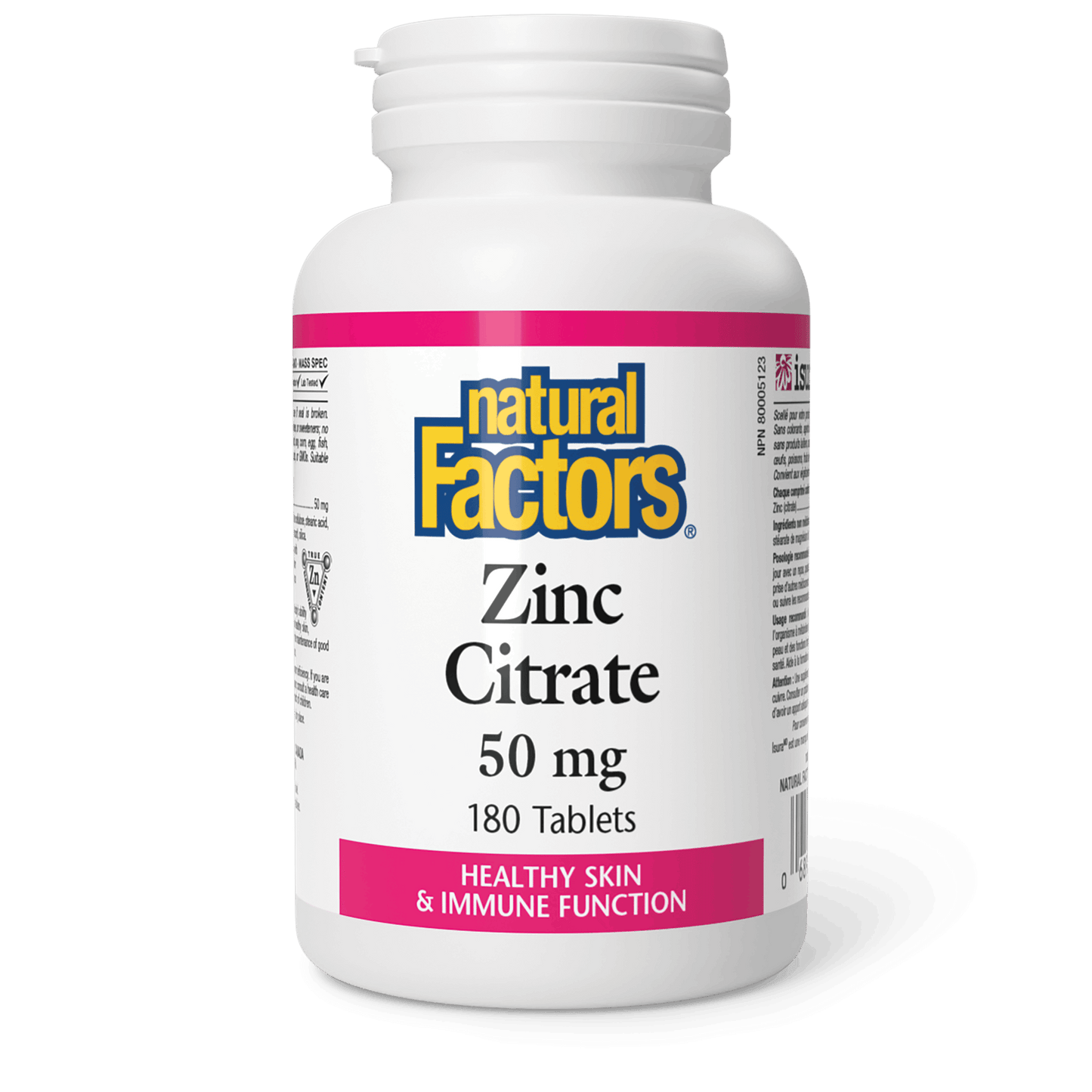 Natural Factors - ZINC CITRATE - 50 mg