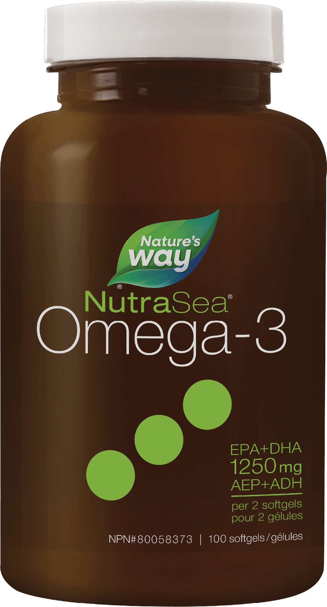 Nature's Way - NUTRASEA OMEGA-3 LIQUID GELS - Fresh Mint Flavour