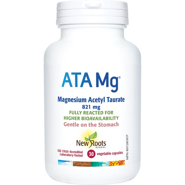 New Roots Herbal - ATA Magnesium Acetyl Taurate 821mg 30caps NR