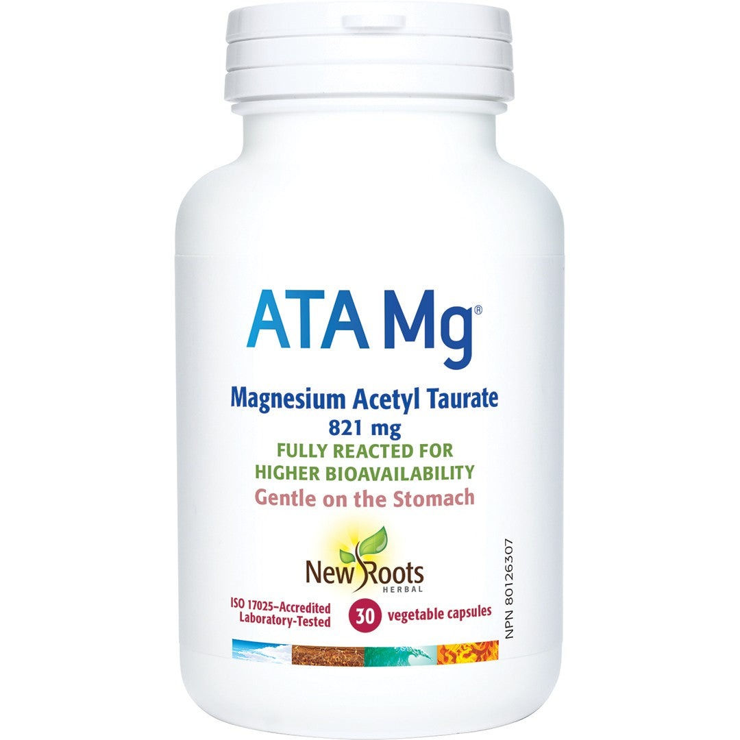 New Roots Herbal - ATA Magnesium Acetyl Taurate 821mg 30caps NR