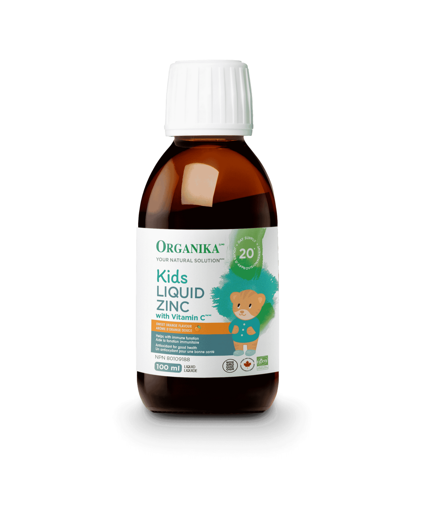 Organika - KIDS LIQUID ZINC WITH VITAMIN C - Sweet Orange