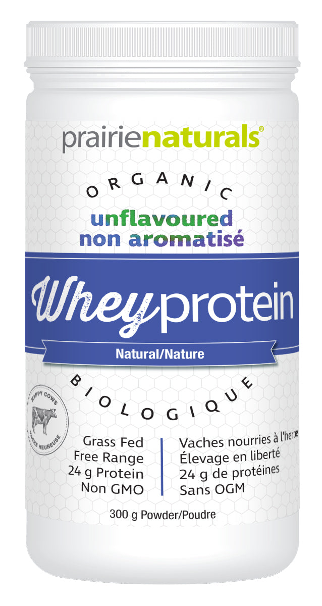 Prairie Naturals - Grass Fed Organic Whey Protein Unflavoured 300g PN