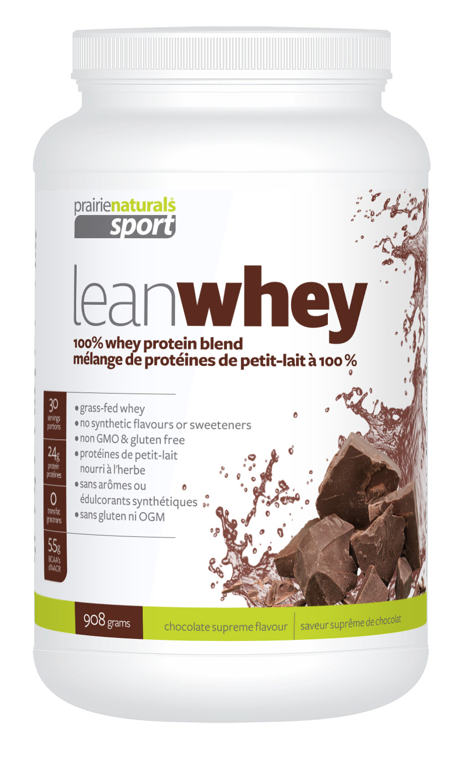 Prairie Naturals Sport - LEAN WHEY - Chocolate Supreme Flavour