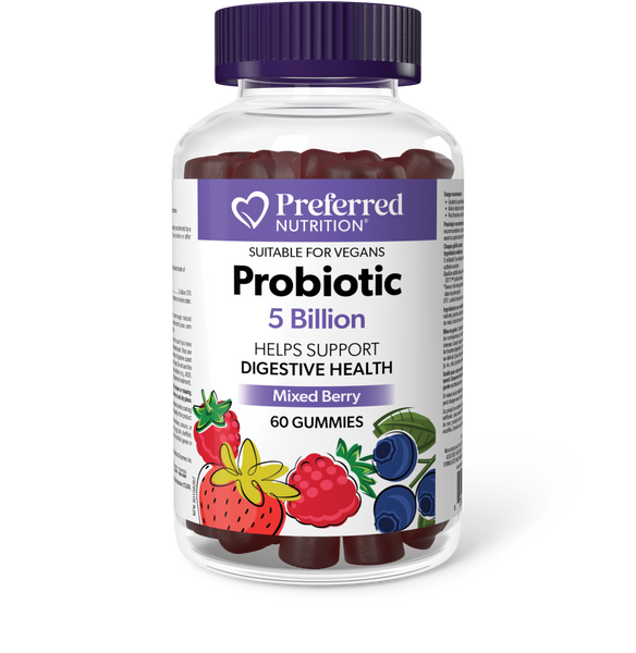 Preferred Nutrition - Probiotic 5 Billion Mixed Berry 60gummies